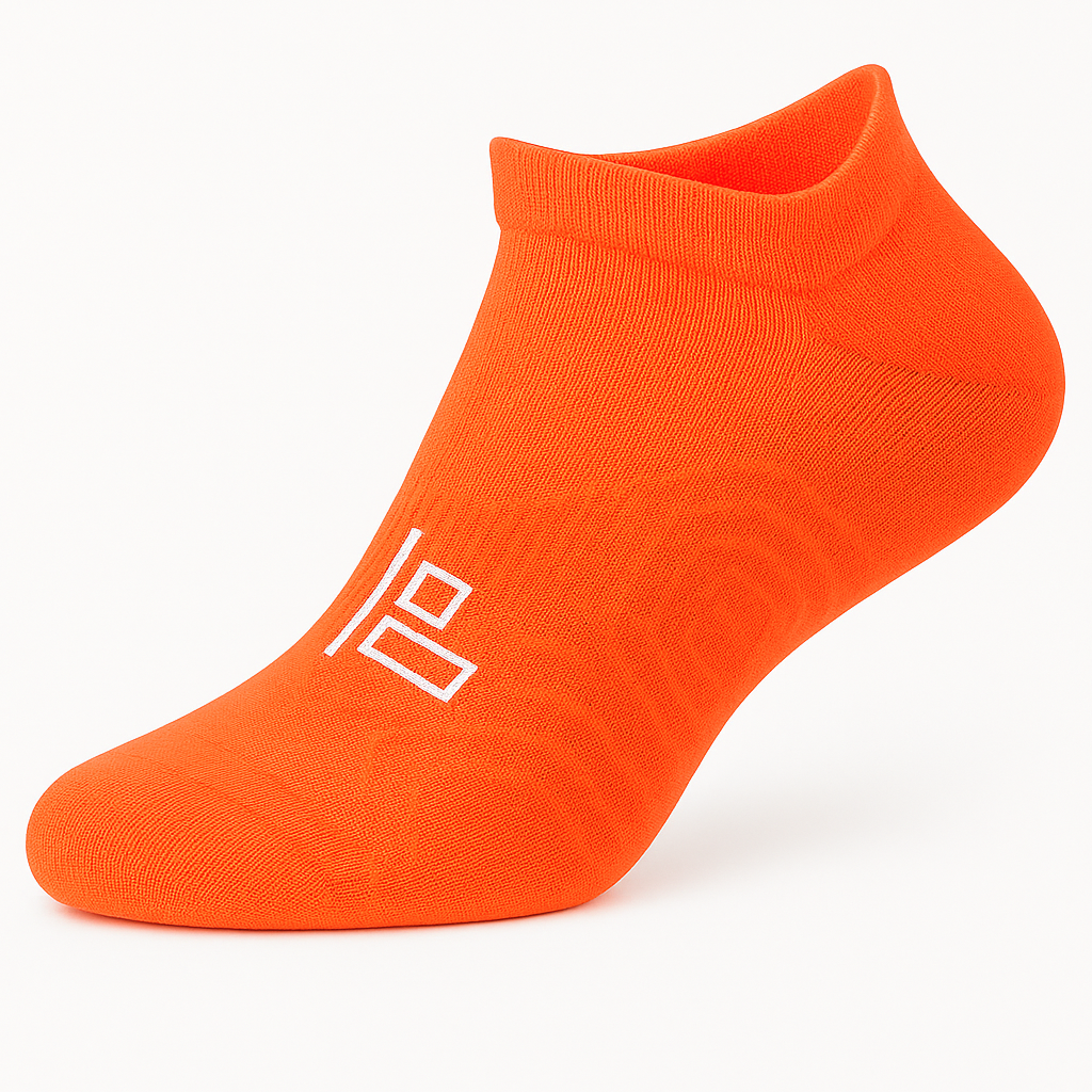 Orange Athletic Ankle Socks (2-Pack)