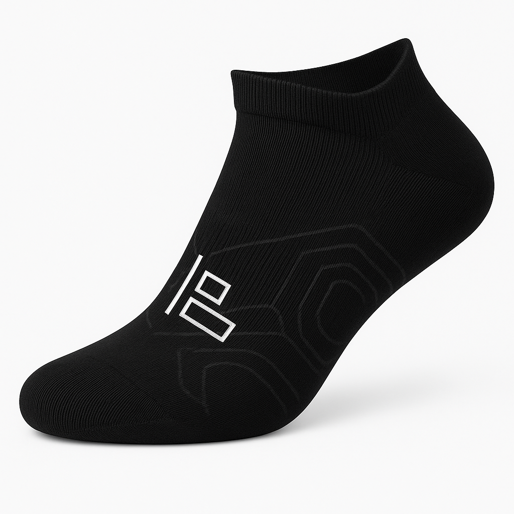 Black Athletic Ankle Socks (2-Pack)