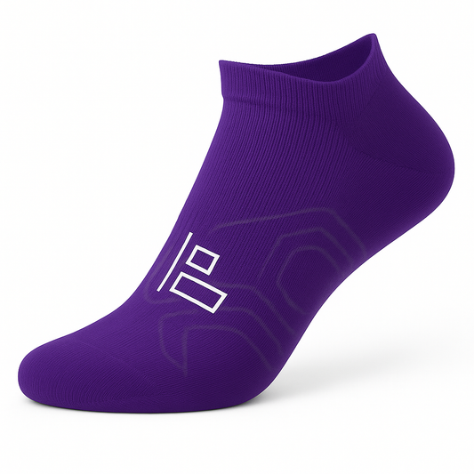 Purple Athletic Ankle Socks (2-Pack)